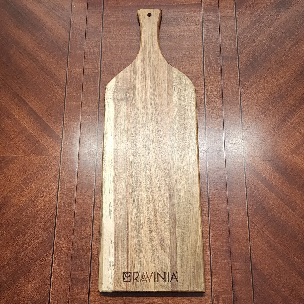 Toscana Ravinia Artisan Acacia Wood Charcuterie Cutting Board Paddle 24" x 8"